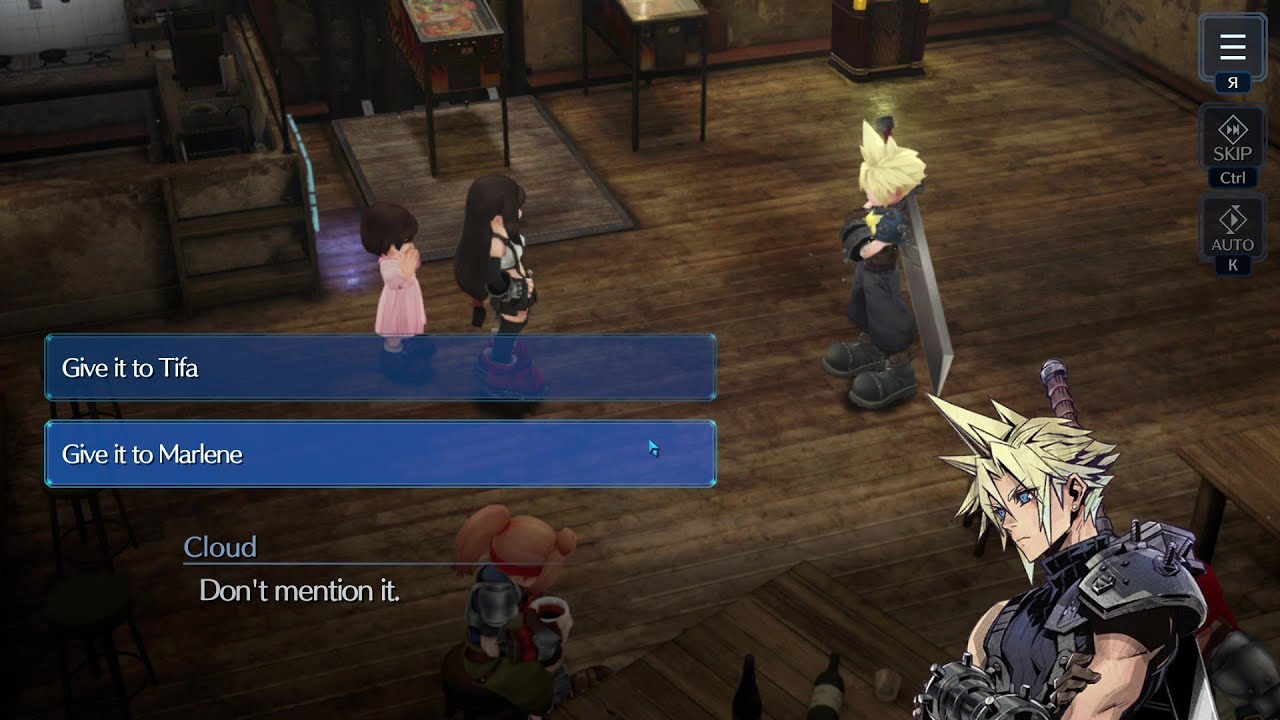 Final Fantasy VII Ever Crisis | PC | Cloud Gives Marlene the Flower