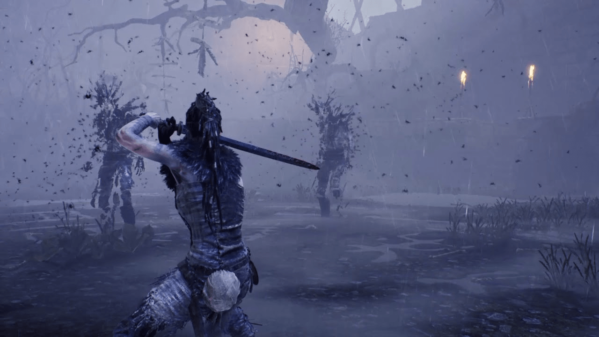 In battles, voices suggest enemies sneaking up behind, panic after taking damage, and gloatingly demand to finish off wounded enemies.